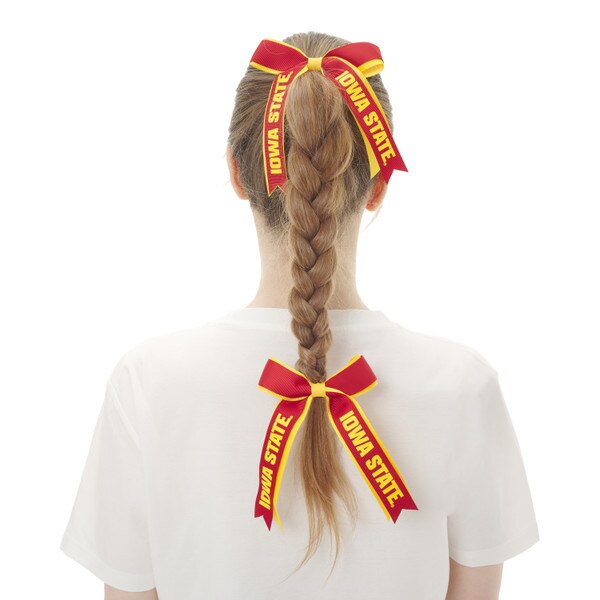 ZooZatz Iowa State Cardinal and Gold Bows 2-Pack